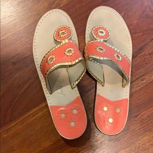 Jack Rogers Whipstitched Flip Flop Coral 7.5